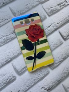 Силіконовий чохол, блістер із малюнком для SAMSUNG Galaxy A7 Троянда