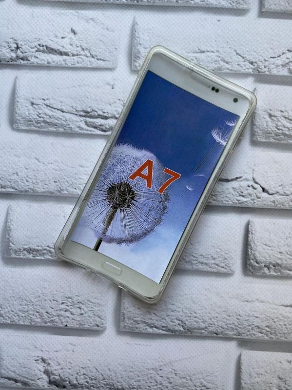 Силіконовий чохол із малюнком для SAMSUNG Galaxy A7 Квіти сині