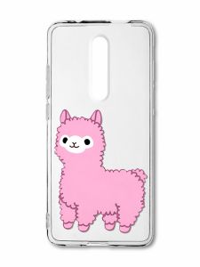 Прозорий чохол на Xiaomi Mi 9T / K20 :: Лама рожева (принт 100)