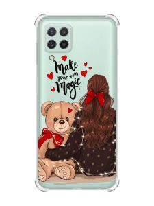 Чохол із потовщеними кутами на Samsung Galaxy A22 5G / A22s 5G Дівчина з ведмедиком (принт 188)
