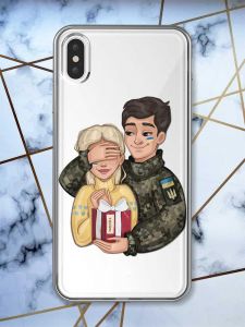 Прозорий чохол на iPhone XS Max Подарунок Перемога (патріотичний принт 178)