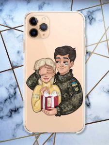 Прозорий чохол на iPhone 11 Pro Max (6,5) Подарунок Перемога (патріотичний принт 178)