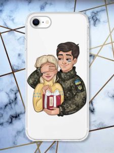 Прозорий чохол для iPhone 7, 8 Подарунок Перемога (патріотичний принт 178)