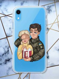 Прозорий чохол на iPhone XR Подарунок Перемога (патріотичний принт 178)