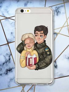 Прозорий чохол на iPhone 6+/6 Plus Подарунок Перемога (патріотичний принт 178)