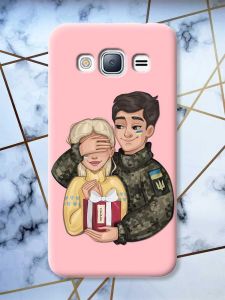 Матовий рожевий чохол на Samsung Galaxy J3 / J310 Подарунок Перемога (патріотичний принт 178)