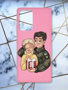 Матовий рожевий чохол на Samsung Galaxy A52 Подарунок Перемога (патріотичний принт 178)