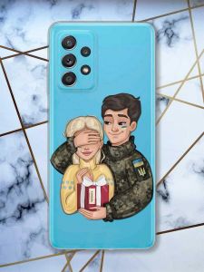 Прозорий чохол на Samsung Galaxy A52 Подарунок Перемога (патріотичний принт 178)