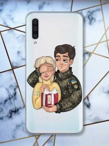 Прозорий чохол на Samsung Galaxy A50 (2019) A505 Подарунок Перемога (патріотичний принт 178)