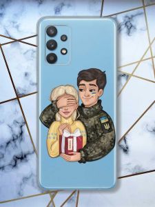 Прозорий чохол на Samsung Galaxy A32  Подарунок Перемога (патріотичний принт 178)