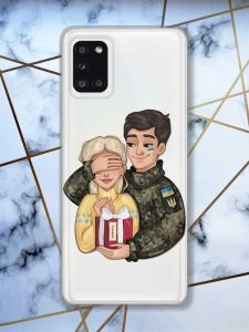 Прозорий чохол на Samsung A31 Подарунок Перемога (патріотичний принт 178)