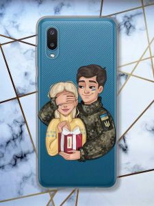 Прозорий чохол на Samsung Galaxy A02 / A022 (2021)  Подарунок Перемога (патріотичний принт 178)