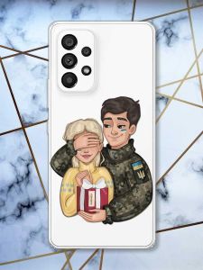 Прозорий чохол на Samsung Galaxy A53  Подарунок Перемога (патріотичний принт 178)