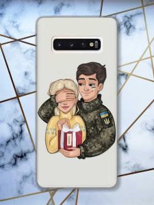 Прозорий чохол на Samsung Galaxy S10 Подарунок Перемога (патріотичний принт 178)