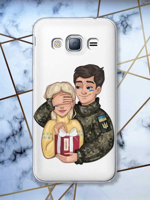 Прозорий чохол на Samsung Galaxy J3 2016 J310 Подарунок Перемога (патріотичний принт 178)