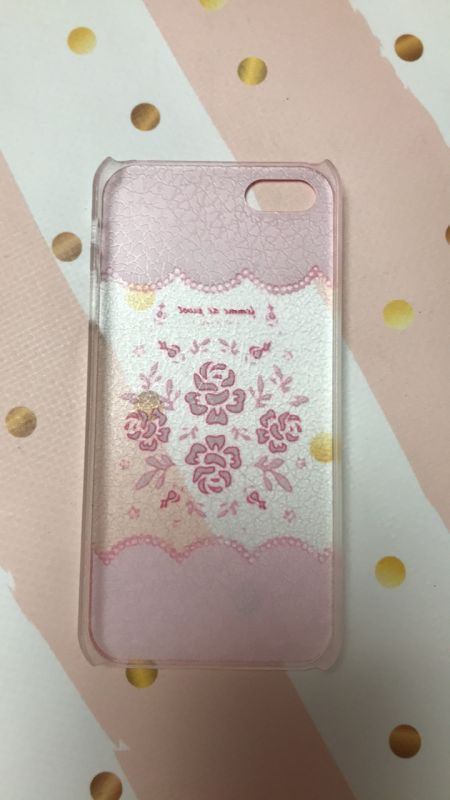 Пластиковий рифлений чохол для iPhone 5/5S Рожевий букет