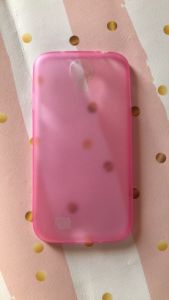 Пластиковий чохол прозорий, матовий Samsung Galaxy S4 i9500 Рожевий