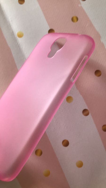 Пластиковий чохол прозорий, матовий Samsung Galaxy S4 i9500 Рожевий