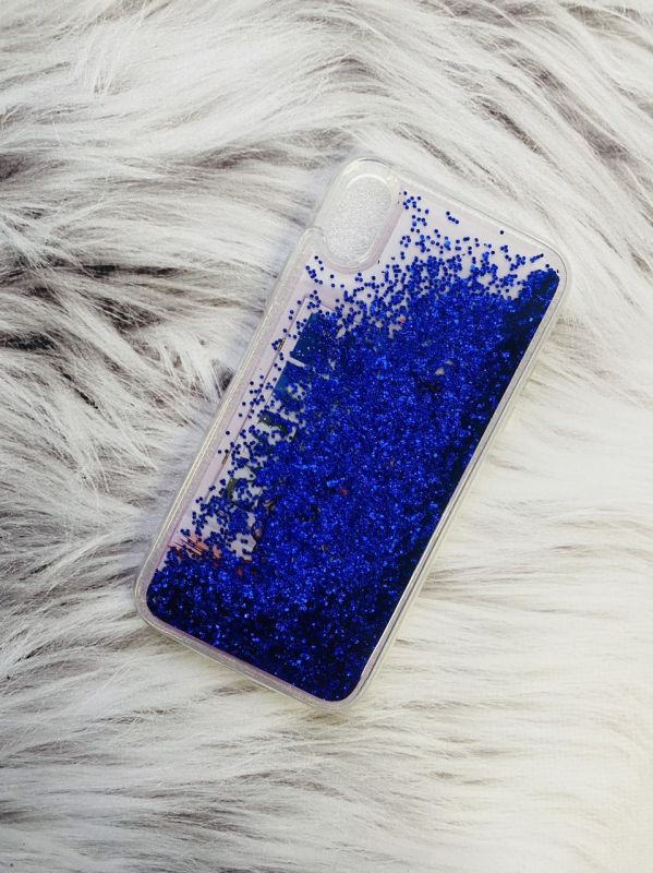 Силіконовий чохол з плаваючими блискітками на iPhone XR Дівчина біля вікна