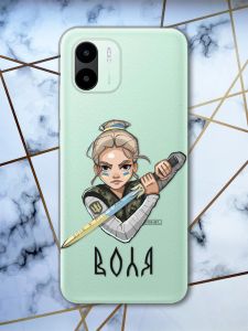 Прозорий чохол на Xiaomi Redmi A1 Українська захисниця (патріотичний принт 170)