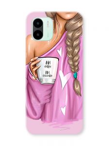 Чохол на Xiaomi Redmi A1 Дівчина з кавою (принт 58)