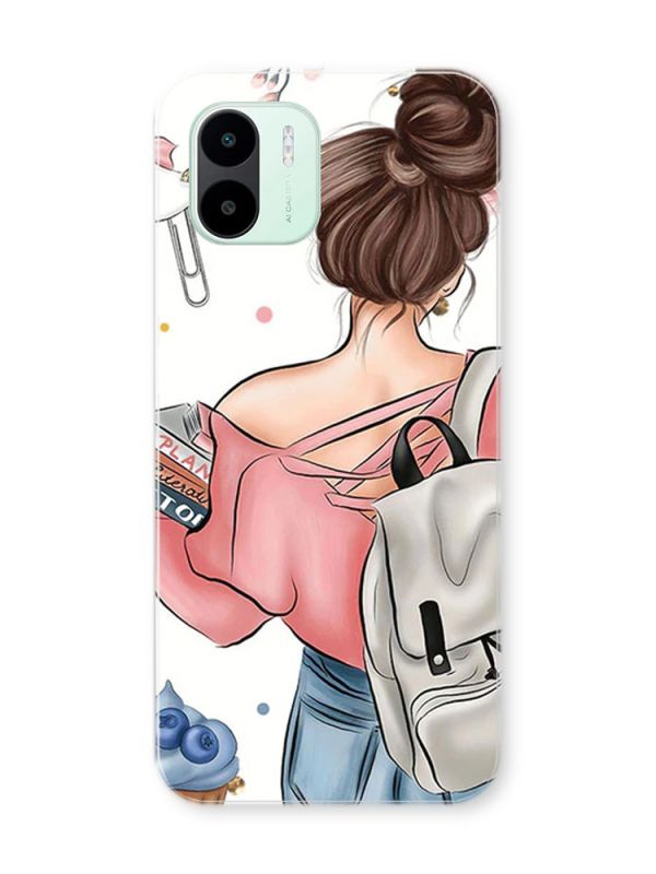 Чохол на Xiaomi Redmi A1 Дівчина з рюкзаком (принт 30)