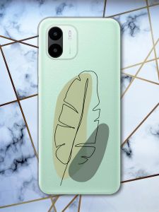 Прозорий чохол на Xiaomi Redmi A1 Листочок (принт 65)