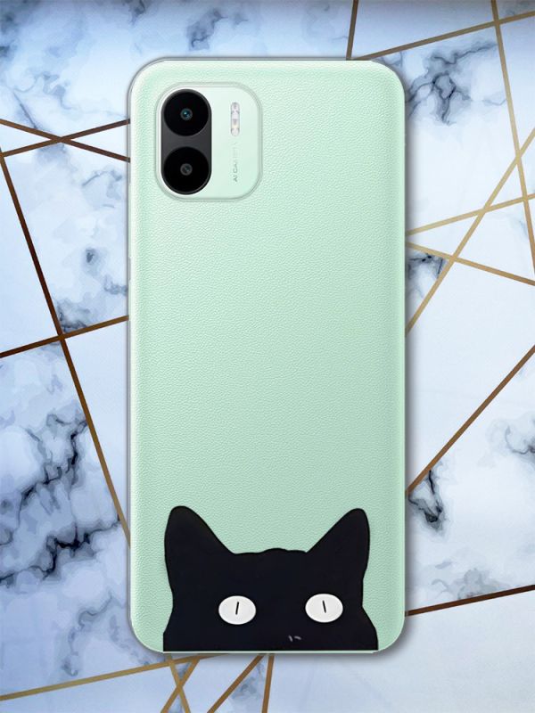 Прозорий чохол на Xiaomi Redmi A1 Котик (принт 119)