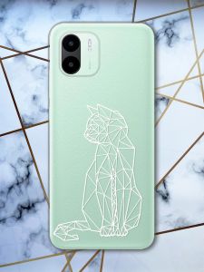 Прозорий чохол на Xiaomi Redmi A1 Котик (принт 125)