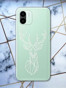 Прозорий чохол на Xiaomi Redmi A1 Олень (принт 129)