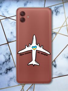 Прозорий чохол на Samsung Galaxy A04 Мрія ніколи не вмирає (патріотичний принт 1)