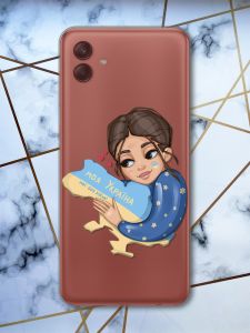 Прозорий чохол на Samsung Galaxy A04 Моя Україна (патріотичний принт 2)