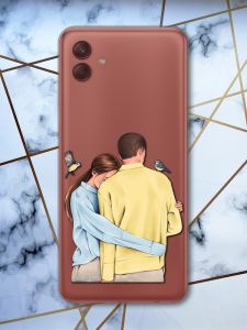 Прозорий чохол на Samsung Galaxy A04 Українська пара (патріотичний принт 14)