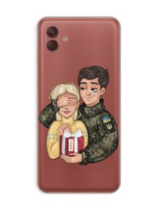 Прозорий чохол на Samsung Galaxy A04 Подарунок Перемога (патріотичний принт 178)