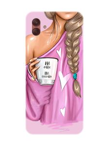 Чохол на Samsung Galaxy A04 Дівчина з кавою (принт 58)