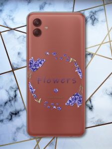 Прозорий чохол на Samsung Galaxy A04 Лавандовий вінок (принт 19)