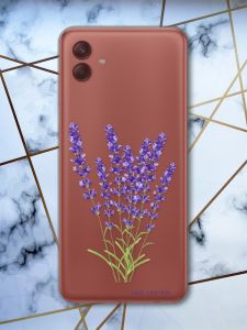 Прозорий чохол на Samsung Galaxy A04 Лаванда (принт 28)