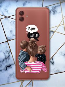 Прозорий чохол на Samsung Galaxy A04 Супер мама (принт 29)