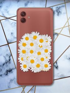 Прозорий чохол на Samsung Galaxy A04 Ромашки (принт 40)