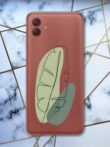 Прозорий чохол на Samsung Galaxy A04 Листочок (принт 65)