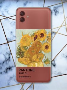 Прозорий чохол на Samsung Galaxy A04 Соняхи (принт 81)