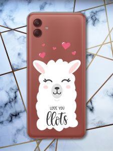 Прозорий чохол на Samsung Galaxy A04 Лама (принт 94)