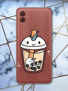 Прозорий чохол на Samsung Galaxy A04 Коктейль Єдиноріг (принт 96)