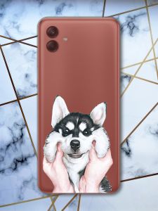 Прозорий чохол на Samsung Galaxy A04 Мордочка (принт 121)