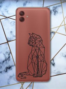 Прозорий чохол на Samsung Galaxy A04 Котик (принт 124)