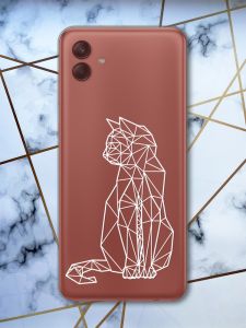Прозорий чохол на Samsung Galaxy A04 Котик (принт 125)