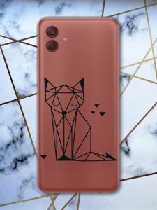 Прозорий чохол на Samsung Galaxy A04 Лисиця (принт 126)