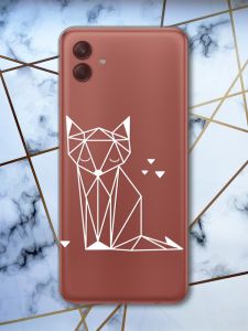 Прозорий чохол на Samsung Galaxy A04 Лисиця (принт 127)