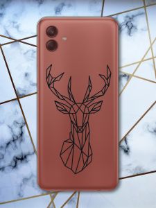 Прозорий чохол на Samsung Galaxy A04 Олень (принт 128)