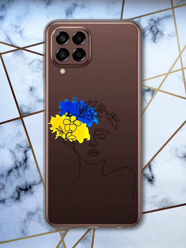 Прозорий чохол на Samsung Galaxy M33 5G Українка Арт (патріотичний принт 3)